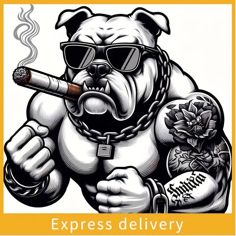 Bulldog Stickers Car Decals - High Quality PVC Scratch Resistant Decorative Stickers for Cars, Motorcycles, Trailers, ATV's,