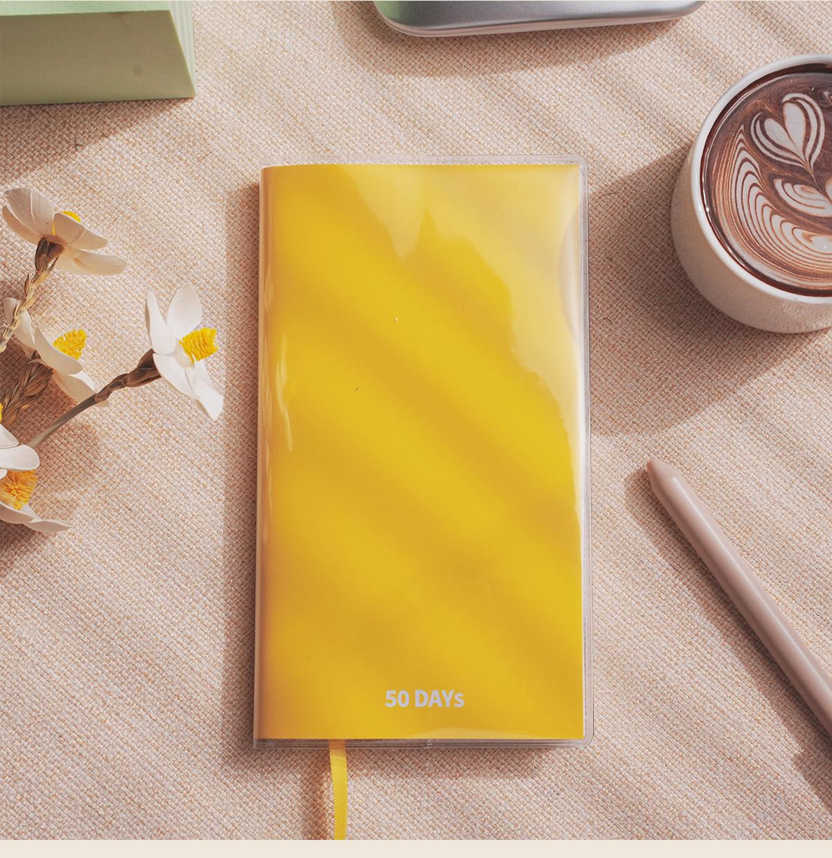 50-Day Diary Habit Tracker Goal Planner Daily Journal Self Improvement Notebook Productivity Journal Wellness Planner Mindset Journal Portable A6 Memo Book 50 Days Challenge Journal with Daily Plan Pages Ribbon Bookmark and 720 Stickers Gift Set