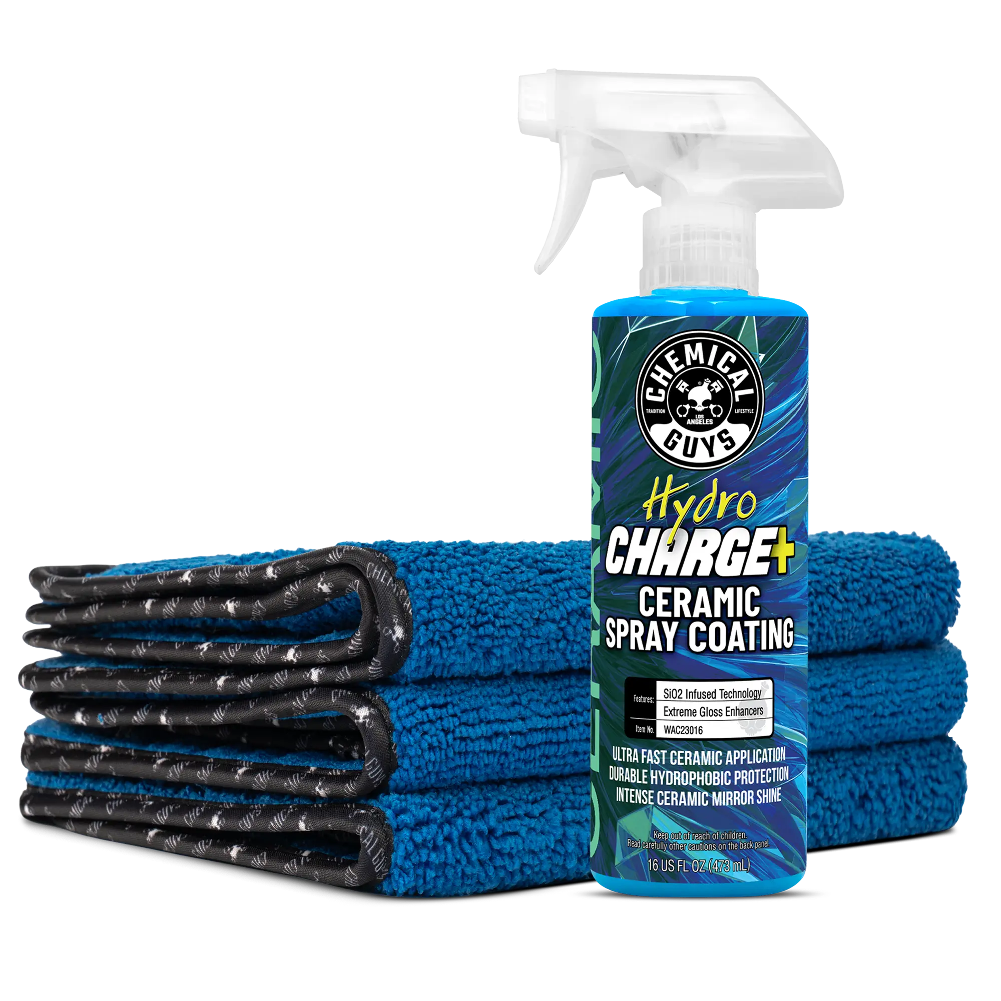 Chemical Guys HydroCharge+ Ceramic Spray Coating Bundle - Automotive Paint Care Kit with Protective Coating, Spray Coating Agent, Durable Gloss, Hydrophobic Surface
