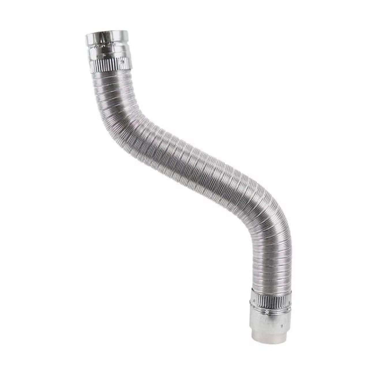 Type B Aluminum-Steel Gas Vent Connector, 3 x 60 in. Silver Gas Ventilation Component for Indoor Large Appliance Parts & Accessories