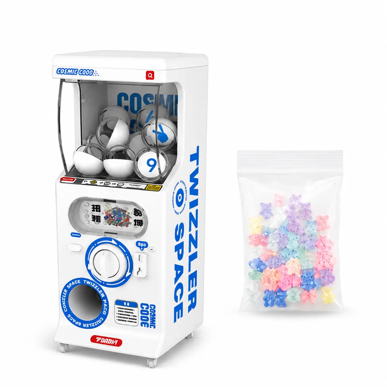 1PC Compact Miniature Gacha Machine - Random Color 1:12 Scale Desk Decor with Bear Mini Accessories, Rotating Capsule Machine for Dollhouse Shelf, Surprise Collectibles & Miniature Things