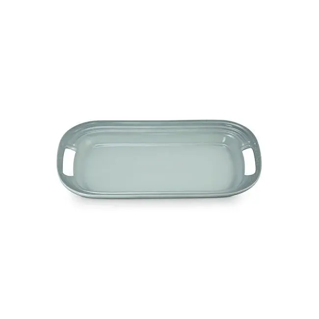 Le Creuset Classic Ceramic Decorative Stoneware Serving Platter - 14 in Oblong Oven-Safe Kitchenware, Classic Plates for Dessert, Entertaining Use, Serving Plates, Decorative Stone Plates