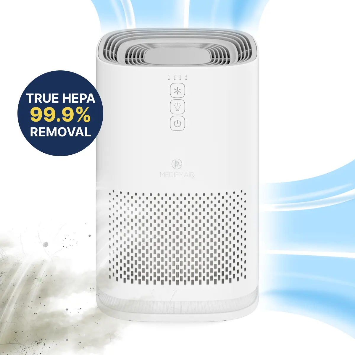 Medify MA-14 Air Purifier with HEPA H13 Filter for Room/Office, 470 ft²/h, Air Purifiers Remove Dust, Smoke, Pollutants Odors and Pet Dander