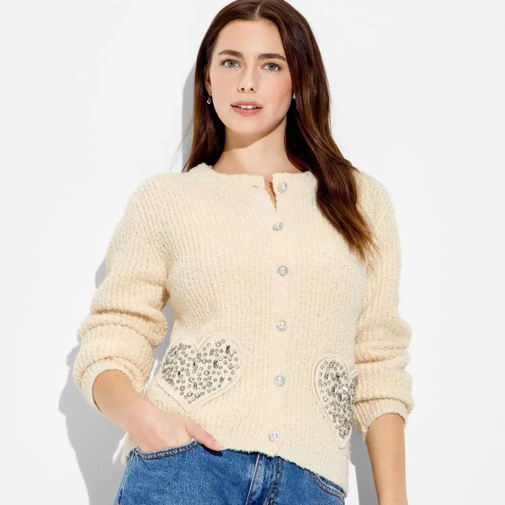 Wicked x Katie Kime Women's Heart Graphic Cardigan
