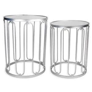 Braswell End Table Set - Silver