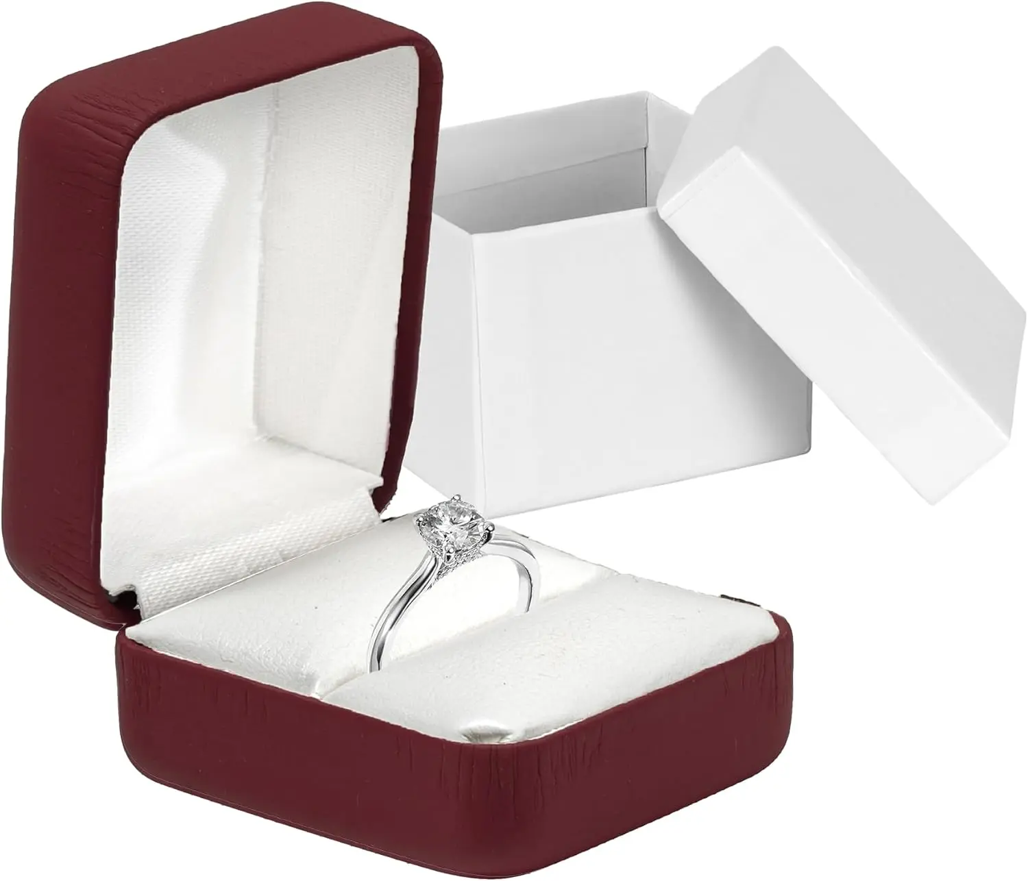 Leather Ring Box for Proposal, Engagement ring box |   holder ring Display case, wedding ring box, Anniversary, Valentine's Day, Ring  box for All rings, , ,