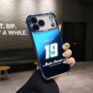 Martin Truex Jr. #19 Auto-Owners Insurance Racing Enthusiast Must-Have Phone Case For Iphone 17 16 15 14 13 12 11 PRO MAX PLUS Flaunt MobilePhone Case Soft Silicon TPU anti-drop Drop Shockproof Chrome Bumper Caseluxury transparent material galaxy Q5
