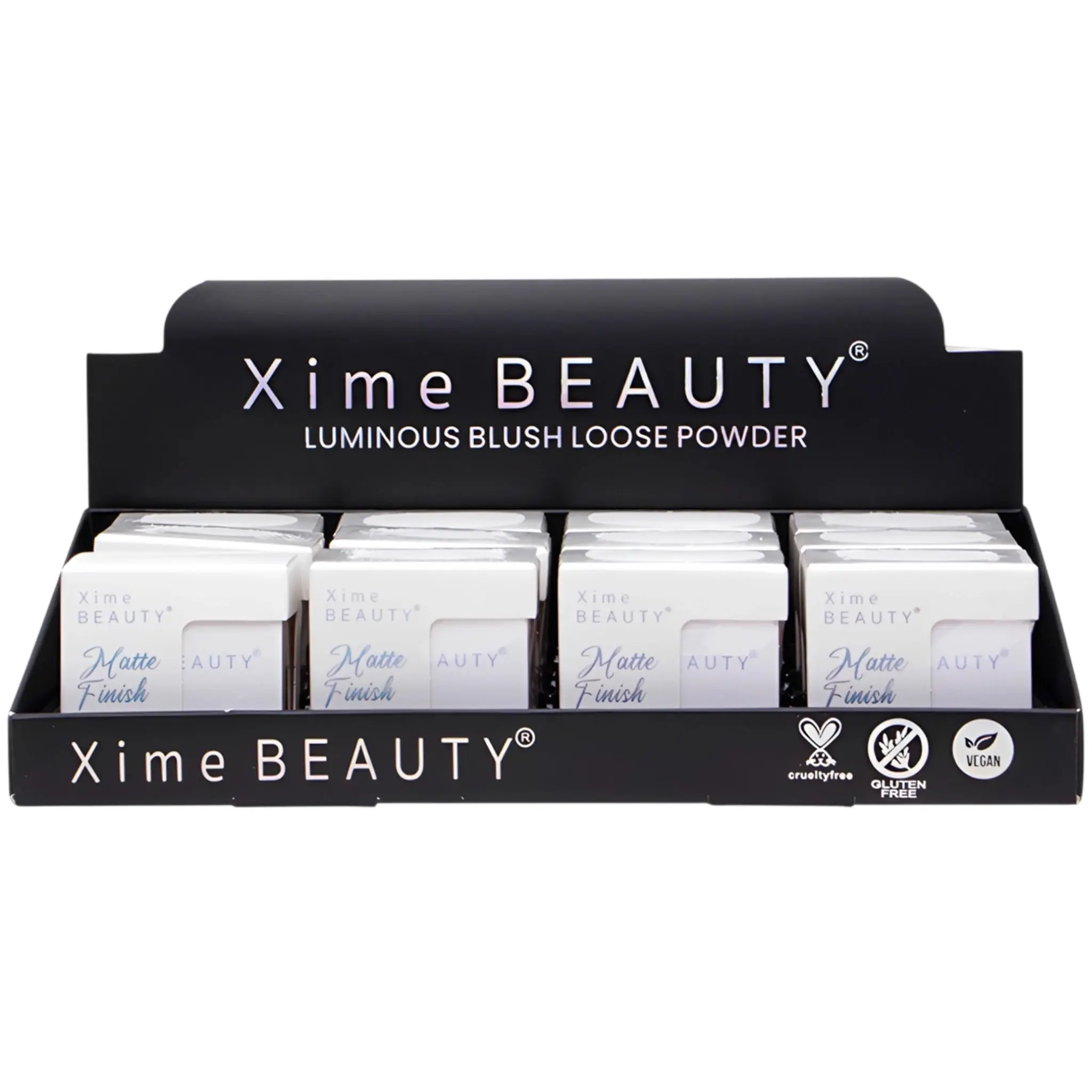 Polvos Sueltos Luminous Xime Beauty - Venta al por Mayor Display 12 Unidades (XB-102)