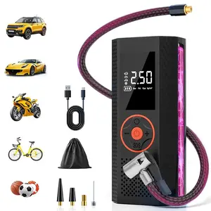 Portable Car Tire Inflator, 150psi Smart Wireless Digital Pump, Car Air Compressor, Cordless Tire Inflator, Vehicle Tire Inflator, Multi-Function for Cars Bikes Balls, Durable Easy-To-Use Travel Essential