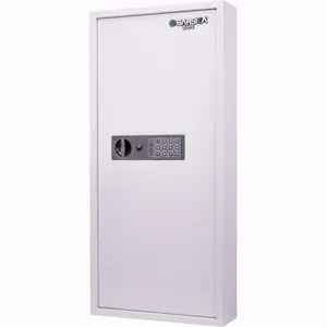 212 MAIN Digital Lock Solid Steel Wall-Mounted 240-Key Cabinet Security Safe Box - White