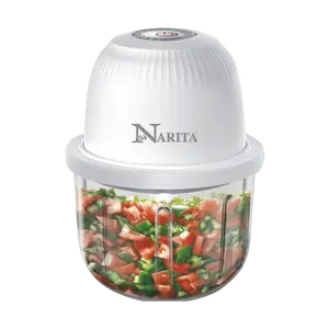 NARITA Mini Food Processor Electric Chopper 350ml Garlic Masher Small Kitchen Meat Grinder NMC-235