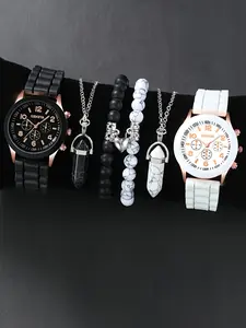 6-Piece/Sets Fashion Best-Sellers Classic Couple Collection Quartz Watch Set Fashionable Watches