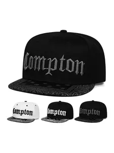 Unisex Compton Baseball Cap, Adjustable Woven Sun Protection Hat, Casual Cartoon Design for Spring & Fall Travel Outdoor Activities
