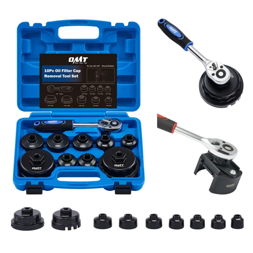 【SpotlightDay】Orion Motor Tech Oil Filter Wrench Socket Set 10pc 3/8" Drive Low Profile, Oil Filter Cap Remove and Install Tool Kit,24mm,27mm, 29mm, 30mm, 32mm, 36mm, 38mm CR-V Compatible with Toyota VW BMW Mercedes, Automotive Maintenance