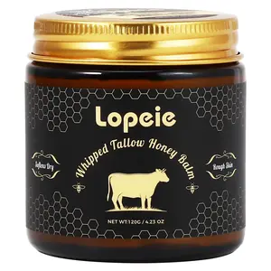 Lopeie Whipped Grass-Fed Beef Tallow Balm - 4 Oz, Moisturizing Cream for Soft, Smooth Skin - Handmade All-Natural Fragrance Free Moisturizer, Hydrating, Comfort, Moisture Boost Cream, Luminous Firming Cream, Body Care, Hydrating Dry Skin