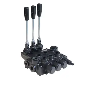 SJ-Technology Hydraulic Control Valve Open Center 3 Spools 13 GPM Heavy Duty Monoblock Body Durable Cast Iron SAE Ports 3600 PSI for Small Tractors Tractor Loaders Forklifts and Agriculture Machines SKU5-HMP40/3-01301566