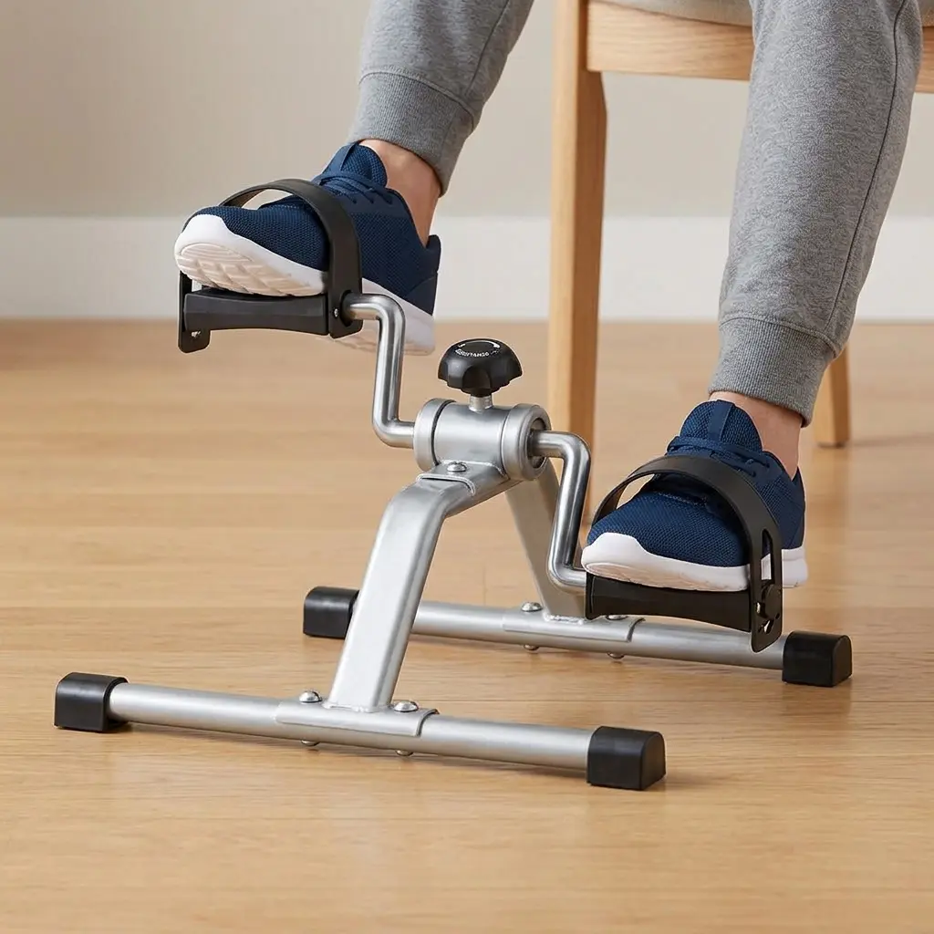 Mini Under Desk Bike Pedal Exerciser | Portable Quiet Foot Stepper & Leg Trainer for Home & Office Workout