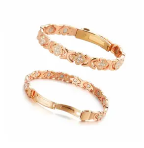 Pure Copper Magnetic Bracelet for Women 3500 Gauss Effective Magnets Trendy Stack Bangle Stretch Design Modern Fashion Jewelry Gift SpringStatements