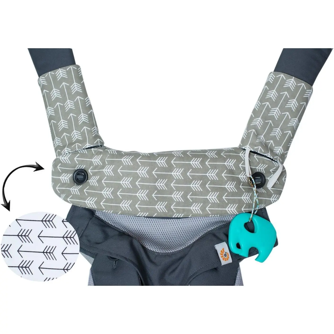 Premium Drool and Teething Reversible Cotton Pad - s Ergobaby Four Position 360 and Most Baby Carrier