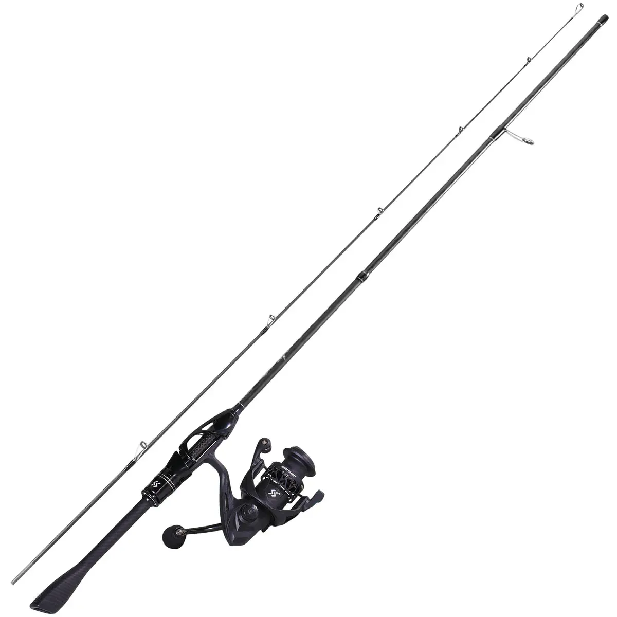 FIshing Rod Combos 1 .8M 2 Pieces  M Power Portable Travel Spinning Fishing Rod with 5.2:1 Gear Ratio Spinning Fishing for Saltwater Freshwater Bass Fishing