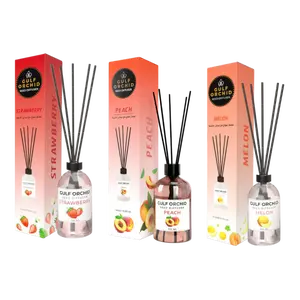 (3pc Bundle Pack) Strawberry + Peach + Melon Gulf Orchid Reed Diffuser, 110ml