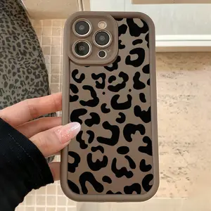 Apple Protective Case Tpu Phone Cover Vintage Leopard Print, Fits iPhone 11/12/13/14/15/16/17 Pro Max/XS/XR/XS Max/6/6 Plus/7/8 Plus
