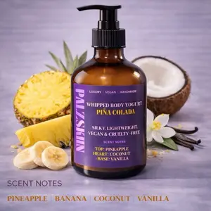 PALZSKIIN Whipped Body Yogurt Golden Coco Vanilla Creme - Hydrating Cream for Dry Skin, Smooth Glow, Aloe & Shea Butter, Vegan & Cruelty-Free