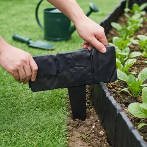 10 pieces per set: Plastic garden fences with stone texture are sturdy and durable, perfect for edging flower beds in courtyard decorations. As garden ornaments, they serve as ideal garden boundary markers and can effectively beautify garden landscapes.