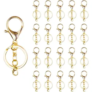 20Pack Gold Swivel Clasps Lanyard Snap Hooks with Key Rings, Key Chain Clip Hooks Lobster Claw Clasps for Keychains Jewelry DIY Crafts - Home Improvement.