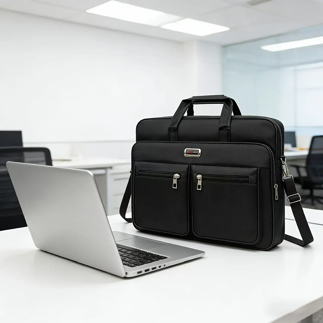 15.6-inch Laptop Computer Bag, Business Briefcase Suitable for Both Men And Women, with Shoulder Strap And Messenger-style Single-shoulder Bag, Durable Office Bag, Laptop/computer Carry-on Bag