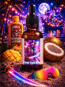 Neon-Eyed Willy - Coconut, Suntan Lotion, and Tropical Breeze Beard Oil, Butter & Cologne