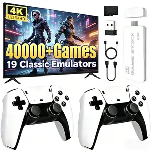 2026 New Upgraded 2.5 Mass Retro Game Stick with  Built-in Games and Emulators，2 Wireless Controllers  Output and Play Wireless Controller for TV Monitor | Ideal Birthday Gift