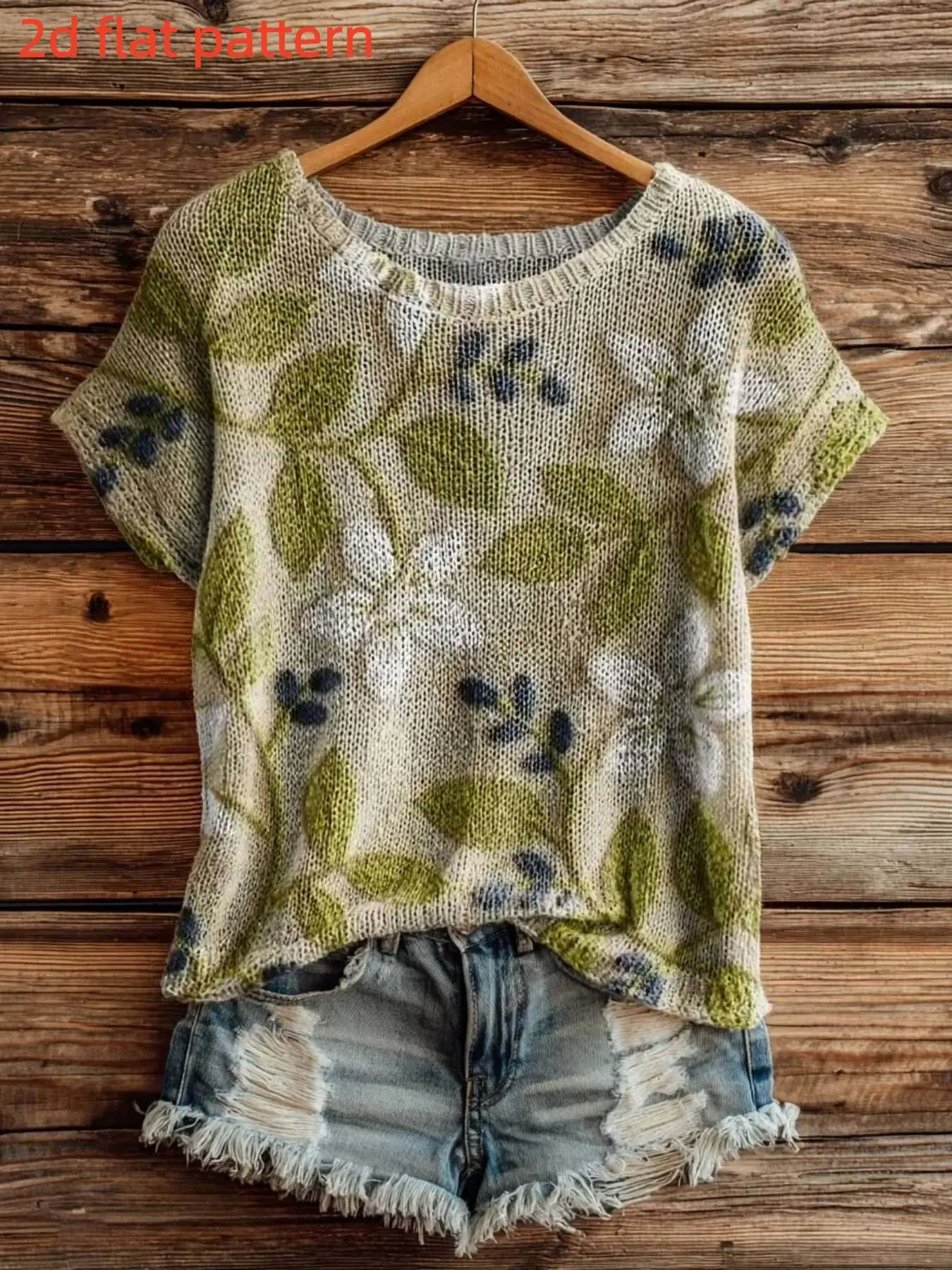 Women's Summer Fashion Sleeveless Round Neck Top, Floral Pattern All Over Print Digital Print, Casual Knitwear, Trendy Ladies' Clothing, Womenswear