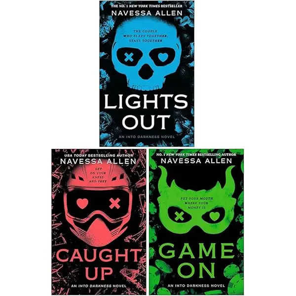 LIGHTS OUT, CAUGHT UP & GAME ON by Navessa Allen – Complete Into Darkness Trilogy 3-Book Set