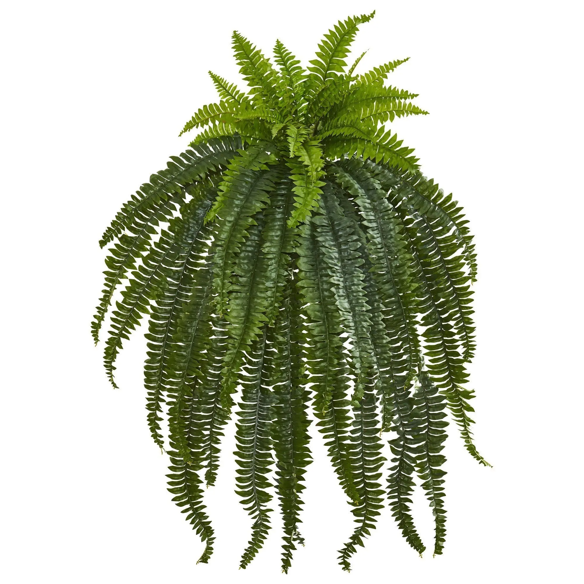 48-in Artificial Boston Fern Hanging Plant - Synthetic Botanical Flower Arrangement Artificial Plants for Home Window Decor