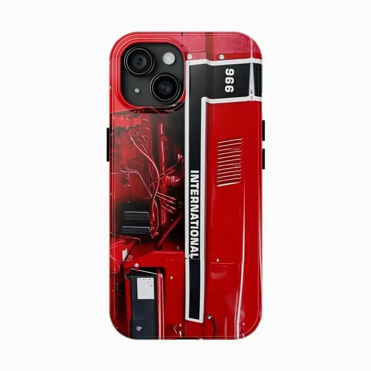 International 966 black stripe Farmer Red Tractor Phone Case HG Tractor Phone Case