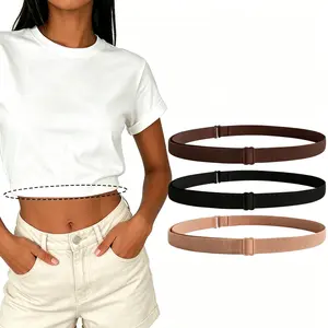 Women's Adjustable Shirt Tuck Band Stretchy Waist Cinch Belt Shapewear, 1 Size No-Sew Fashion Accessory for T-Shirts, Tops, Sweaters