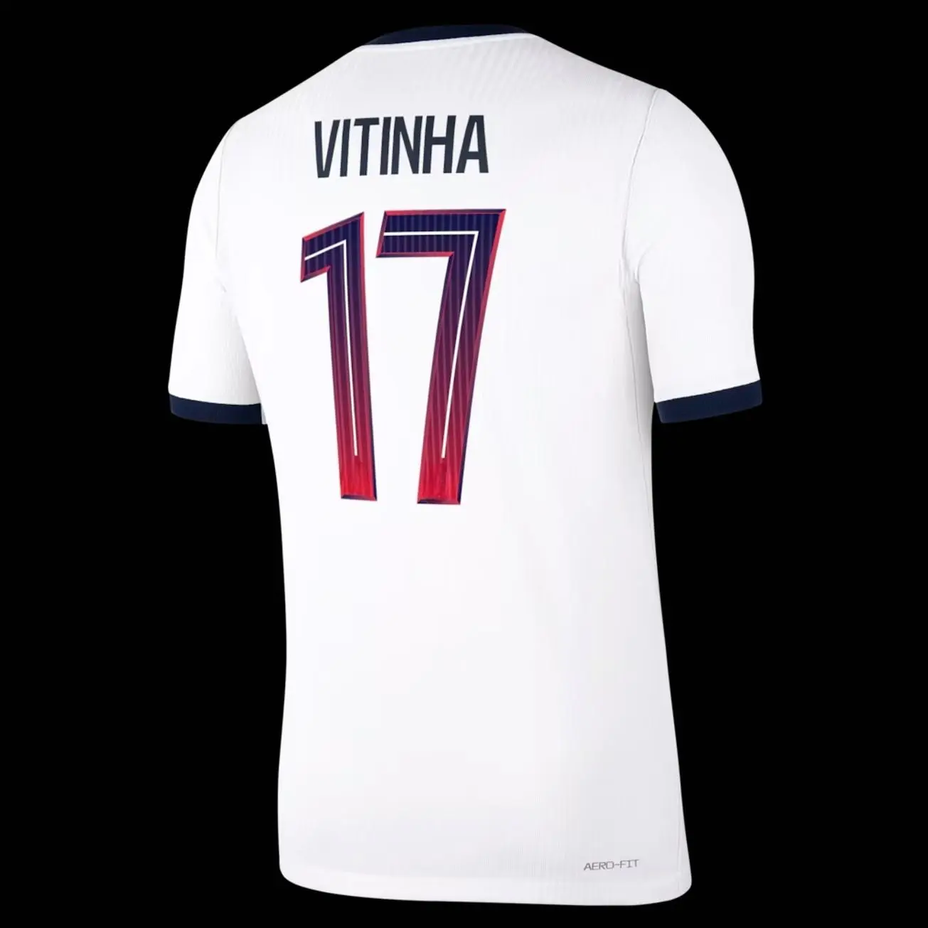 Unisex Soccer Shirt Paris Player Vitinha 2026/27 Away Stadium Replica Jersey - White Football