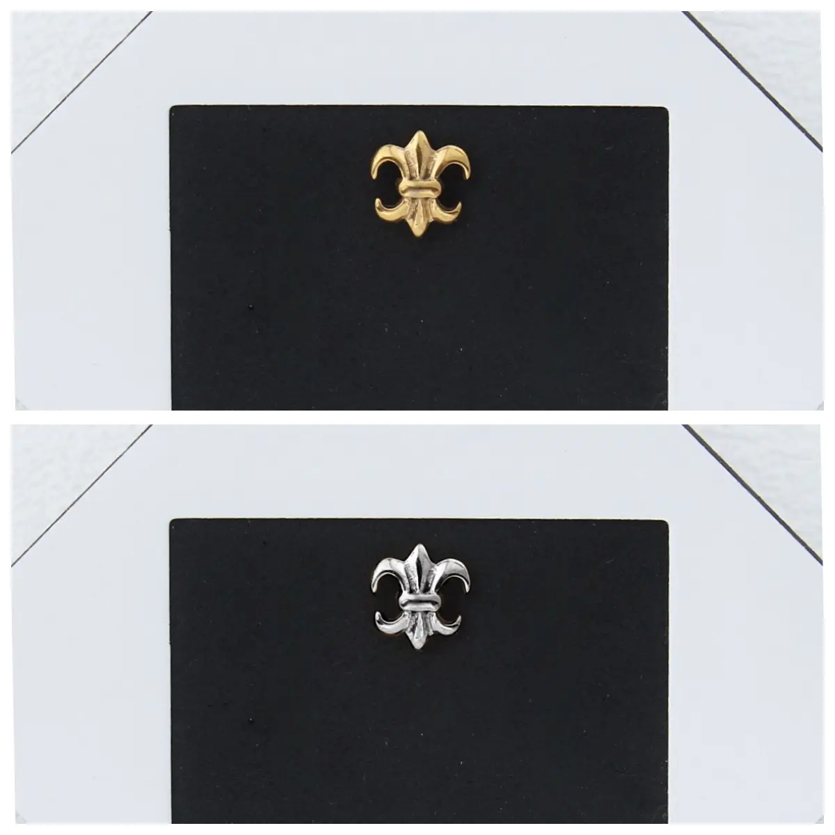 1 count/ Punk Fleur-de-Lis gothic stud earring, vintage Earrings with Flat Back –titanium stud, ,Hypoallergenic Steel earring,  Helix Cartilage Earring for Men and Women,Hallloween Party Cosplay