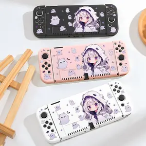 Cute Cartoon Pattern Game Console Protective Case, TPU Soft Game Controller Protective Case, Game Console Protective Case for Nintendo Switch OLED, Cover