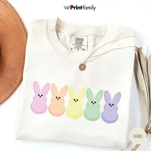 Comfort Colors Peep My Tshirt, Easter Bunny Peeps Tee, Peeps Egg Hunt Tshirt, Eggs And Bunnies Tshirt, Pastel Easter, Rainbow Easter, Easter Tee - Printfamily