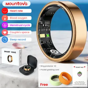 M3 Smart Ring – IP68 & 5ATM Health & Fitness Tracker, Sleep, Heart Rate, Blood Oxygen, Stress & Women's Cycle Monitor, iOS & Android Compatible, Charging Case Included