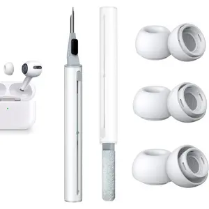 [3 Pairs] Replacement Ear Tips For AirPods Pro,AirPods Pro 2nd Generation with Noise Reduction Hole, 3 in 1 Cleaner Kit For AirPods 1,2,3,Pro,Pro 2, Silicone Ear Tips For AirPods Pro (S/M/L)