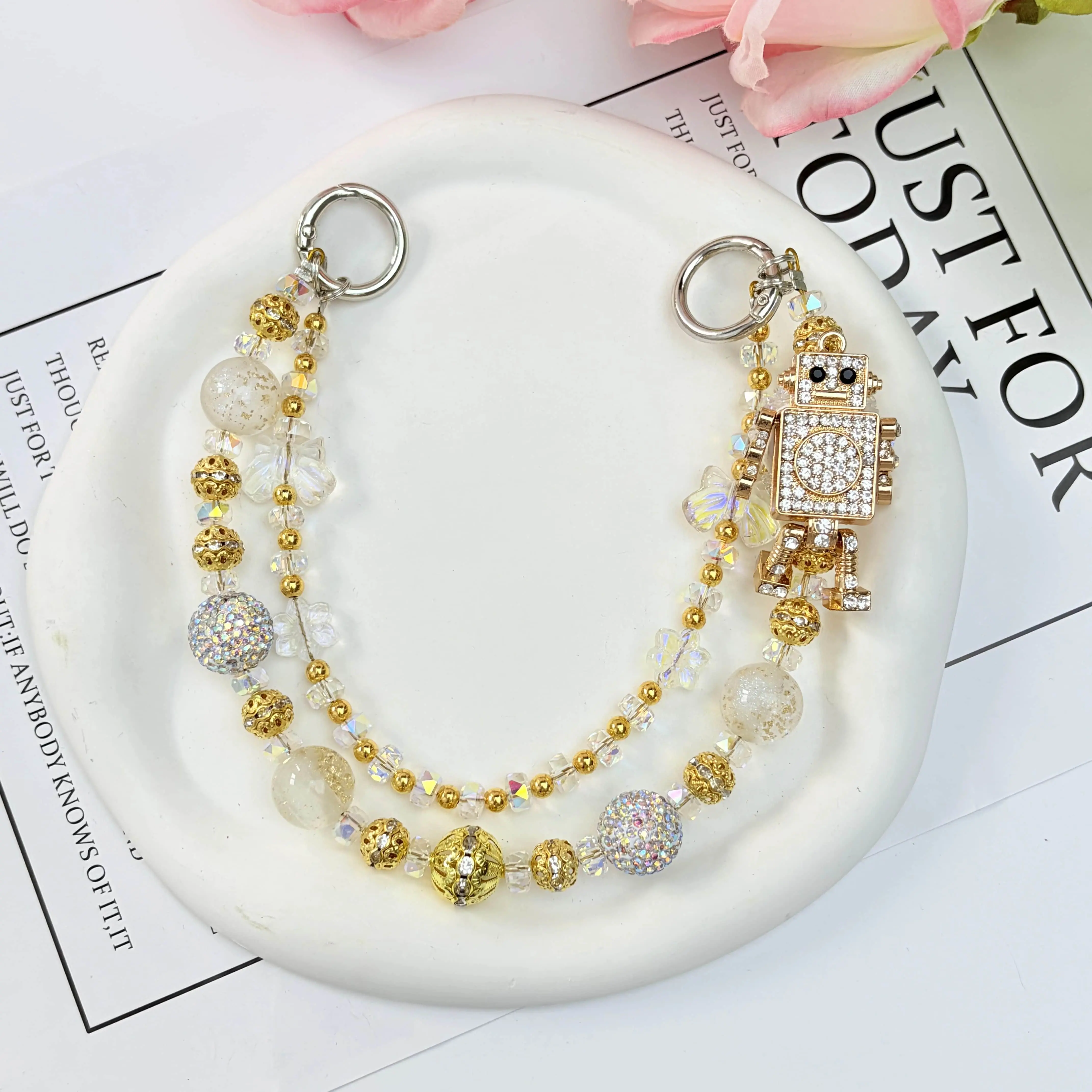 Robot Style Bag Charm,Delicate Handbag Pendant Accessory for Women, Detachable Bag Charm,Pretty Holiday Gift,Ideal Birthday Gift for Girls & Women,Summervibes