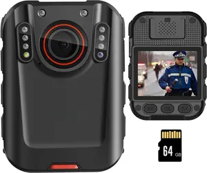 2K  Camera,   Cam with 64GB Video Recording and Ultra  Night Vision,  Worn Camera for Law Enforcement Recorder