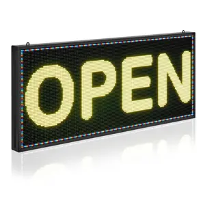 【Summervibes】VEVOR Programmable LED Sign,  P6 Full Color Flexible Digital Scrolling Panel, DIY Custom Text Pattern GIF Display Board, Bluetooth APP Control Message Shop Sign for Store Business Advertising, 40x18 in