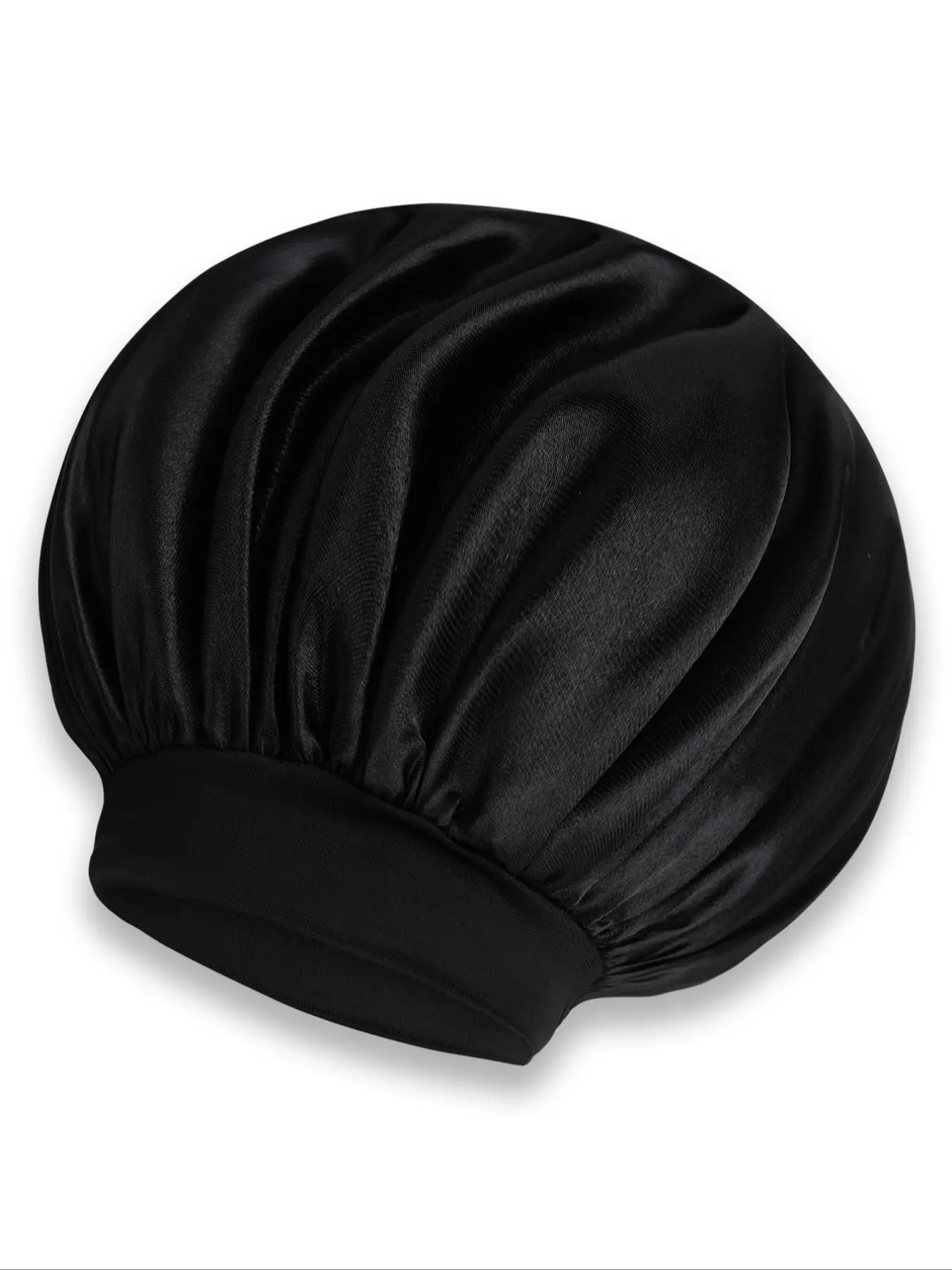 Women's Simple Style Solid Color Night Cap for Galentinesnight, Hair Care Cap with Ruched Design for Sleeping, Soft Elastic Hair Cap for Daily Use