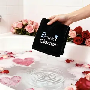 1pc, 30X30Cm 400Gsm Ultra-Fine Microfiber Lightweight Embroidered Hand Towel, Ideal As a Decorative Humorous Gift for Bathroom Decor, Suitable for Mother'S Day And Father'S Day, birthday gift for a good friend