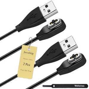 Magnetic Charging Cable for Bone Conduction Headphones, 2-Pack 3.3ft/1m USB Charger Cord Compatible with Shokz OpenRun Pro Mini/Aeropex AS800, OpenComm (2)