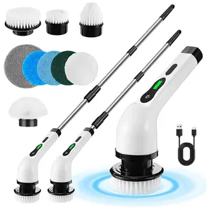 Adjustable multi-functional electric cleaning brush, wireless waterproof floor cleaning electric cleaning brush